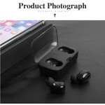 Wholesale Bluetooth 5.0 True Wireless Mini Earbuds Pods Buds Headset with Portable Charger (Black)